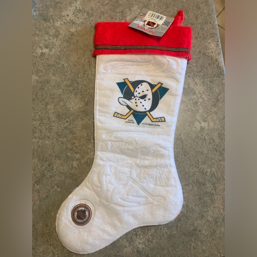 Vintage felt Mighty Ducks stocking 1993 NWT